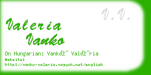 valeria vanko business card